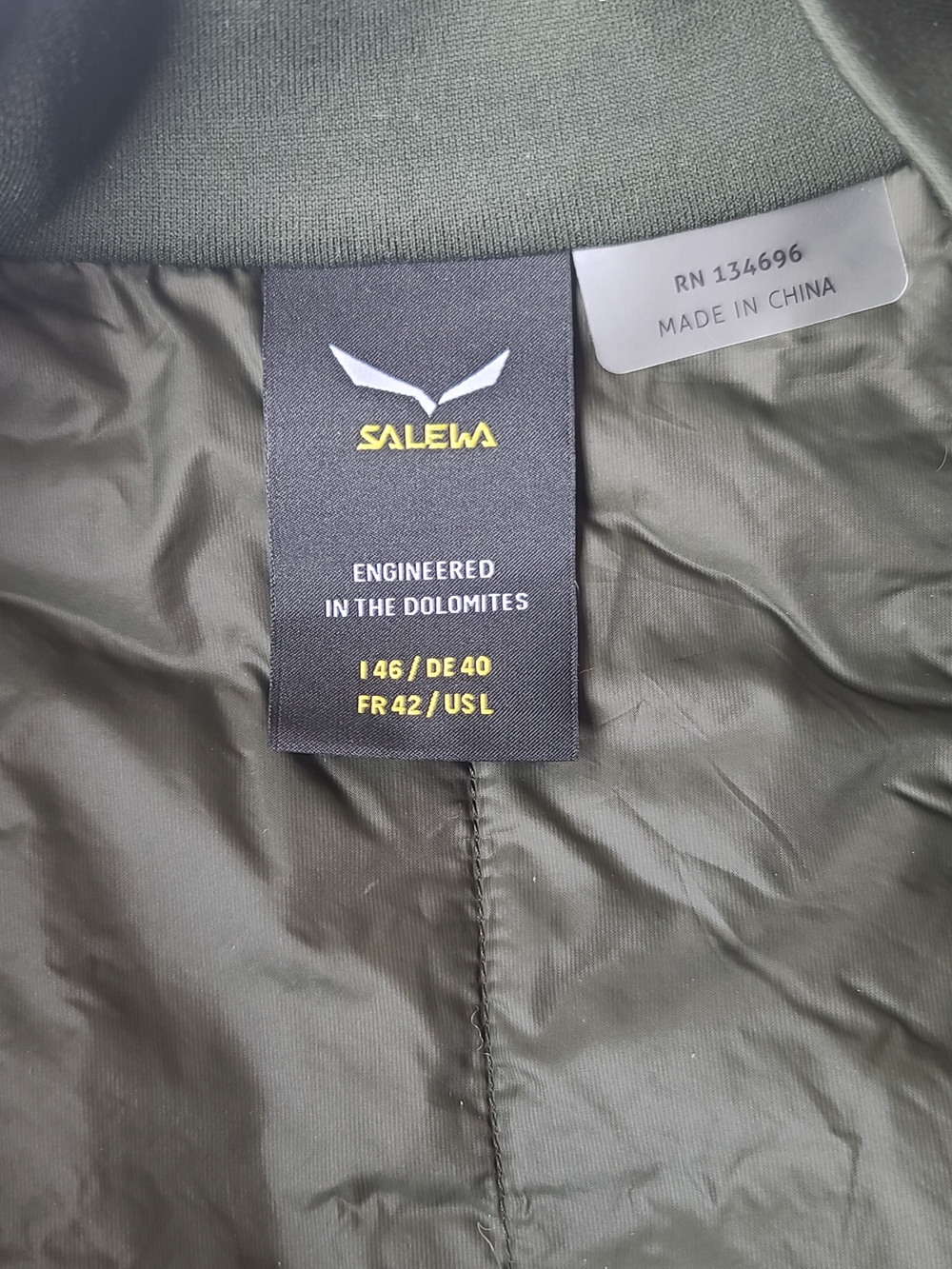 Salewa Womens Large Olive Green Bomber Jacket - Picture 2 of 11
